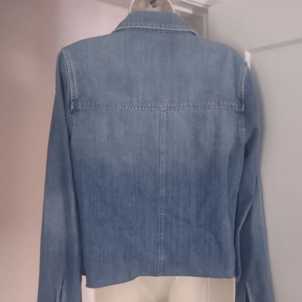 PAIGE Women's Aveline Jacket Raw Hem LEANNA - MEDIUM - Picture 5 of 10